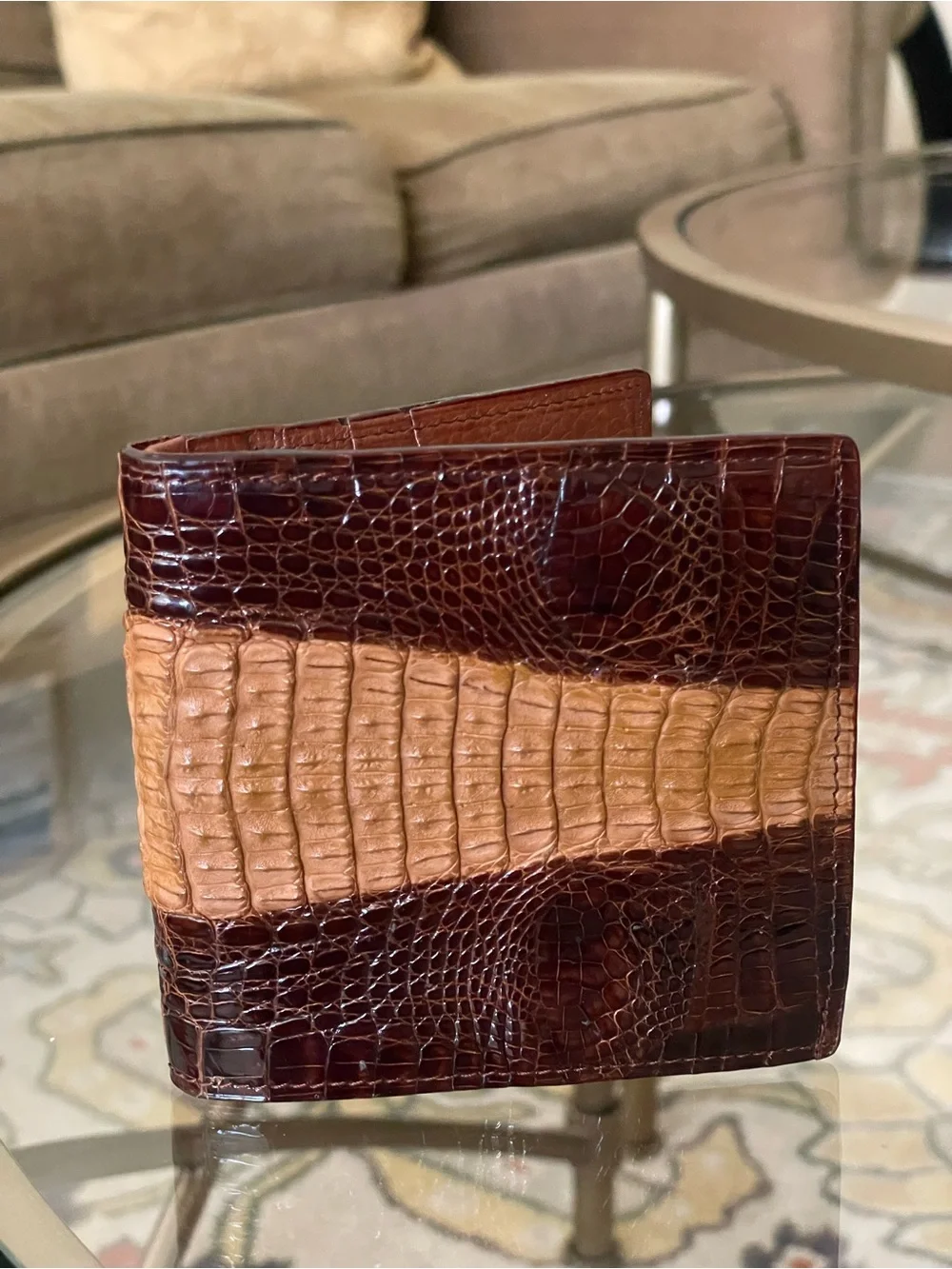 ✨ Vintage Italian Craftsmanship & Premium Exotic Crocodile Leather Mens Wallet ✨